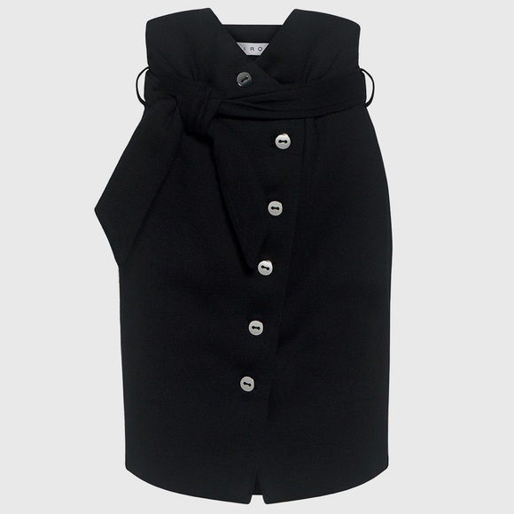 IRO Dresses & Skirts - IRO Paris Black Gwlady Button Down Mod High Waisted Skirt size French 38 US M